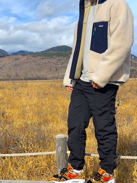 「UNDEFEATED （アンディフィーテッド）のアイテム（カーゴパンツ）」を使った、tamakobusuさん（メンズ・168cm）の秋コーディネート