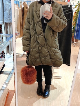 「Kastane（カスタネ）のアイテム（ノーカラージャケット）」を使った、joshriiさん（レディース・157cm）の冬コーディネート