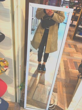 「OZOC（オゾック）のアイテム（ボディバッグ/ウエストポーチ）」を使った、ｍｉｕｒａさん（レディース・153cm）の春コーディネート