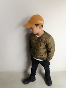 「アイテム（ブーツ）」を使った、Bambiさん（キッズ・120cm）の冬コーディネート