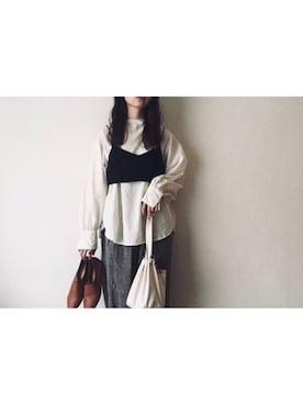 「coche et coche（コシュエコシュ）のアイテム」を使った、やんさん（レディース・153cm）の秋コーディネート