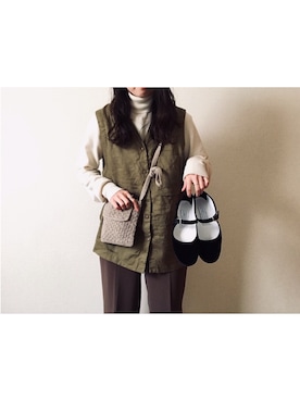 「カンフーシューズ」｜やんさん（レディース・153cm）の冬コーディネート