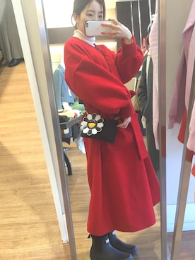 「mici（ミチ）のアイテム（ジャケット/アウター）」を使った、emikoさん（レディース・157cm）の春コーディネート