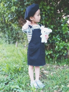 「NEW BALANCE（ニューバランス）の◆new balance KV996（スニーカー）」を使った、katy!!さん（キッズ・110cm）の春コーディネート