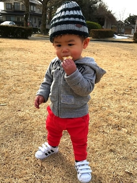 「NEEDLE WORK（ニードルワーク）のアイテム」を使った、★YK★ さん（キッズ・70cm）の春コーディネート