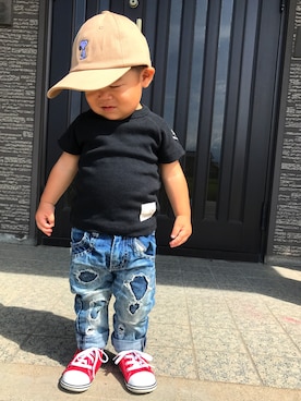 「DENIM BAR（デニム　バー）のアイテム」を使った、★YK★ さん（キッズ・80cm）の夏コーディネート