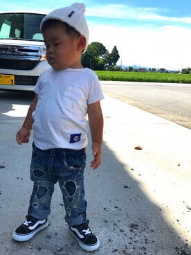 「DENIM BAR（デニム　バー）のアイテム」を使った、★YK★ さん（キッズ・80cm）の夏コーディネート