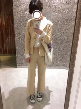「GIVENCHY（ジバンシイ）のアイテム（ジャケット/アウター）」を使った、Ayanaさん（レディース・167cm）の春コーディネート