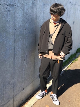 「アイテム（ブルゾン）」を使った、のりじさん（メンズ・172cm・30代）の春コーディネート