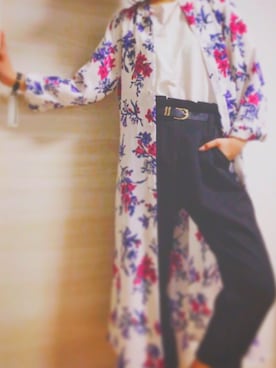 「JEANASIS（ジーナシス）のシャツワンピース/743980 （ワンピース）」を使った、S☺︎Raさん（レディース・163cm）の春コーディネート
