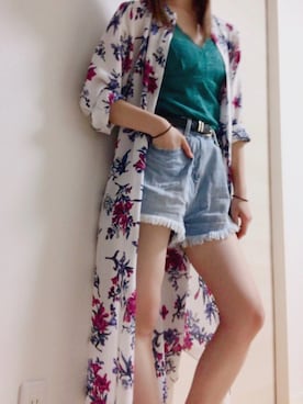「JEANASIS（ジーナシス）のシャツワンピース/743980 （ワンピース）」を使った、S☺︎Raさん（レディース・163cm）の秋コーディネート