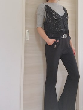 「LEPSIM（レプシィム）のアイテム（チュニック）」を使った、S☺︎Raさん（レディース・165cm）の春コーディネート