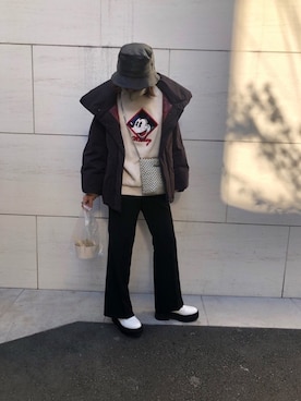 「THREE（スリー）のアイテム」を使った、masayopiiiさん（レディース・162cm）の冬コーディネート