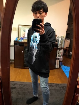 「WILD PARTY（ワイルドパーティ）のアイテム」を使った、江口MMさん（メンズ・164cm）の秋コーディネート