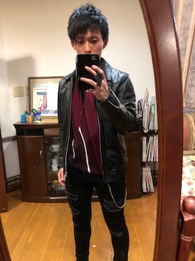 「Buffalo Bobs（バッファローボブズ）のアイテム（ジャケット/アウター）」を使った、江口MMさん（メンズ・165cm・20代）の秋コーディネート