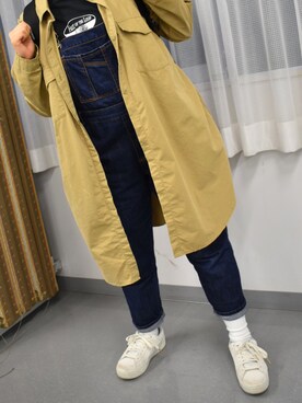 「RETRO GIRL（レトロガール）のアイテム（サロペット/オーバーオール）」を使った、地図さん（レディース・152cm）の秋コーディネート