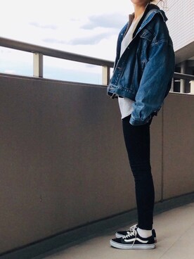 「BACK NUMBER（バックナンバー）のアイテム（デニムジャケット）」を使った、ellie.さん（レディース・173cm）の秋コーディネート