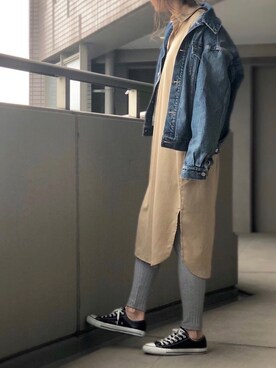 「BACK NUMBER（バックナンバー）のアイテム（デニムジャケット）」を使った、ellie.さん（レディース・173cm）の春コーディネート