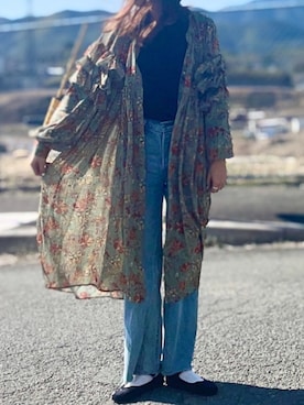 「Levis」｜「アイテム（ワンピース/ドレス）」を使った、ellie.さん（レディース・173cm）の冬コーディネート