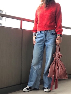 「Altered（オルタード）のアイテム」を使った、ellie.さん（レディース・173cm）の冬コーディネート