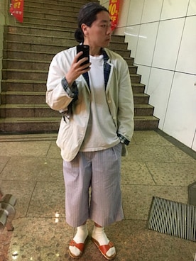 「SASQUATCHfabrix.（サスクワァッチファブリックス）のアイテム」を使った、tet .hoさん（メンズ・174cm）の春コーディネート