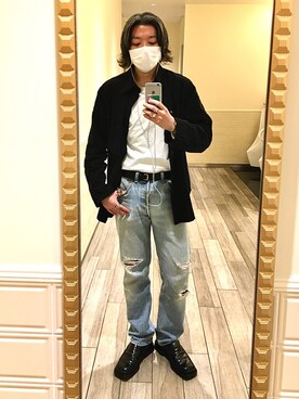 「Yves Saint Laurent rive gauche（イヴサンローランリヴゴーシュ）のアイテム」を使った、tet .hoさん（メンズ・174cm）の春コーディネート