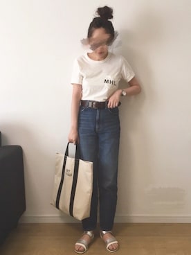「PORT CANVAS（ポートキャンバス）のアイテム」を使った、maiko さん（レディース・158cm）の夏コーディネート