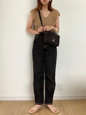 「bach（バッハ）のGY26 SACOCHE BACH サコッシュ（ショルダーバッグ）」を使った、maiko さん（レディース・158cm）の夏コーディネート