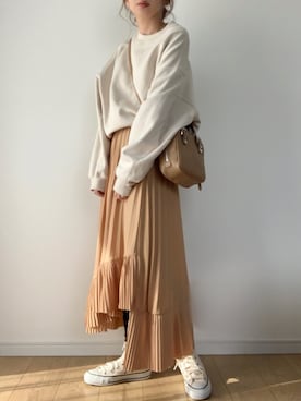 「スーパーオーバーサイズスウェット」｜maiko さん（レディース・158cm）の冬コーディネート