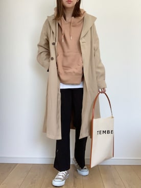 「AmbreNeige」｜「アイテム（トレンチコート）」を使った、maiko さん（レディース・158cm）の冬コーディネート