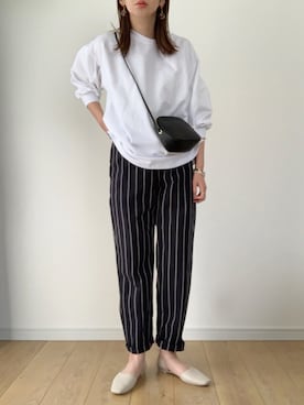 「DHOLIC（ディーホリック）のアイテム（スウェット）」を使った、maiko さん（レディース・159cm）の春コーディネート