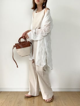 「DHOLIC（ディーホリック）のアイテム（その他トップス）」を使った、maiko さん（レディース・159cm）の夏コーディネート