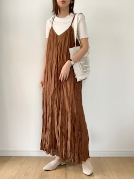 「メロートップス」｜「アイテム（腕時計）」を使った、maiko さん（レディース・159cm）の夏コーディネート