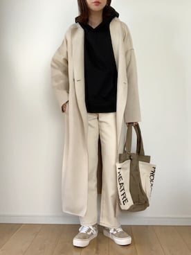 「apres jour（アプレジュール）のアイテム（パンツ）」を使った、maiko さん（レディース・159cm）の秋コーディネート