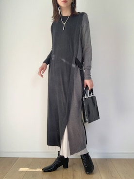 「crie conforto（クリーコンフォルト）のアイテム（ワンピース/ドレス）」を使った、maiko さん（レディース・159cm）の冬コーディネート