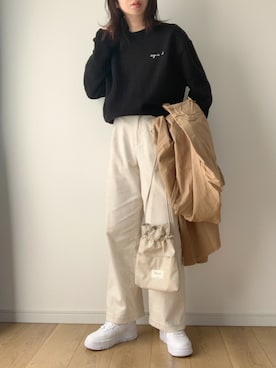 「Libra Cue（リブラ キュー）のアイテム（ジャケット/アウター）」を使った、maiko さん（レディース・159cm）の冬コーディネート