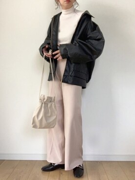 「apres jour mignon（アプレジュールミニョン）のアイテム（ジャケット/アウター）」を使った、maiko さん（レディース・159cm）の冬コーディネート