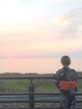 「花火」｜「アイテム（浴衣）」を使った、おおかみさん（レディース・153cm）の夏コーディネート