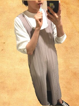 「DHOLIC（ディーホリック）のアイテム（オールインワン・サロペット）」を使った、 maaaaaaaさん（レディース・169cm）の春コーディネート