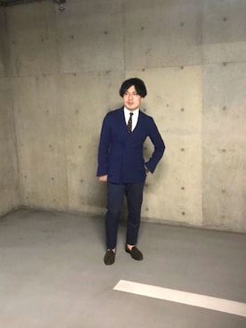 「EDIFICE（エディフィス）のアイテム（スーツパンツ）」を使った、Takaさん（メンズ・171cm）の春コーディネート