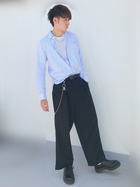 「アイテム（ピアス（片耳用））」を使った、ko-taさん（メンズ・175cm）の春コーディネート