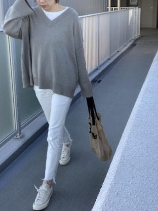 【美品✨】Plage ワイドV プルオーバー　ゆったり　抜け感　ウール　ニット plage（プラージュ）の「ワイドV プルオーバー◇（ニット/セーター