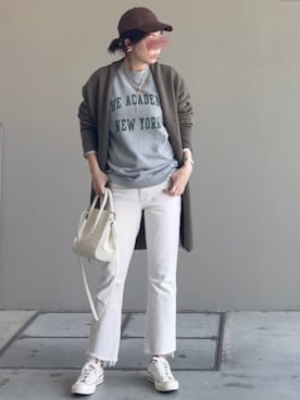 「Deuxieme Classe（ドゥーズィエムクラス）のアイテム（スウェット）」を使った、UDさん（レディース・164cm）の春コーディネート