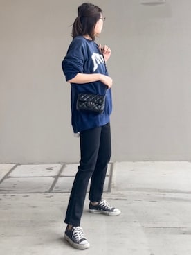 「Deuxieme Classe（ドゥーズィエムクラス）のアイテム（スウェット）」を使った、UDさん（レディース・164cm）の春コーディネート