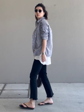 「Deuxieme Classe（ドゥーズィエムクラス）のアイテム（ボディバッグ/ウエストポーチ）」を使った、UDさん（レディース・164cm）の春コーディネート