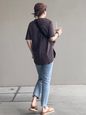 「Deuxieme Classe（ドゥーズィエムクラス）のアイテム（ボディバッグ/ウエストポーチ）」を使った、UDさん（レディース・164cm）の夏コーディネート