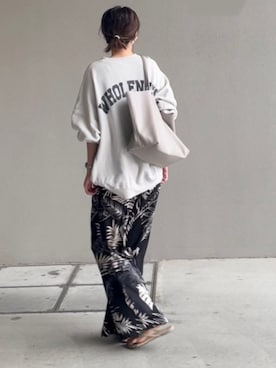 「Deuxieme Classe（ドゥーズィエムクラス）のアイテム（スウェット）」を使った、UDさん（レディース・164cm）の夏コーディネート