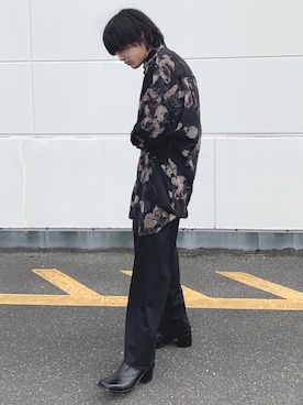 「JOHN LAWRENCE SULLIVAN（ジョンローレンスサリバン）のアイテム（ブーツ）」を使った、まつさん（メンズ・180cm）の冬コーディネート