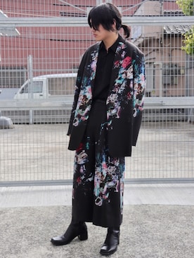 「JOHN LAWRENCE SULLIVAN（ジョンローレンスサリバン）のアイテム（ブーツ）」を使った、まつさん（メンズ・180cm）の春コーディネート