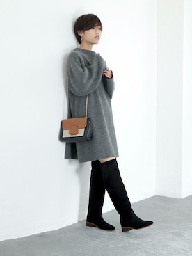 「モノトーン」｜sr__hさん（レディース・158cm）の冬コーディネート